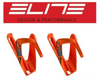 Pair of Elite Ala Bottle cages - Orange Bike Water Bottle Cage Lightweight 39g